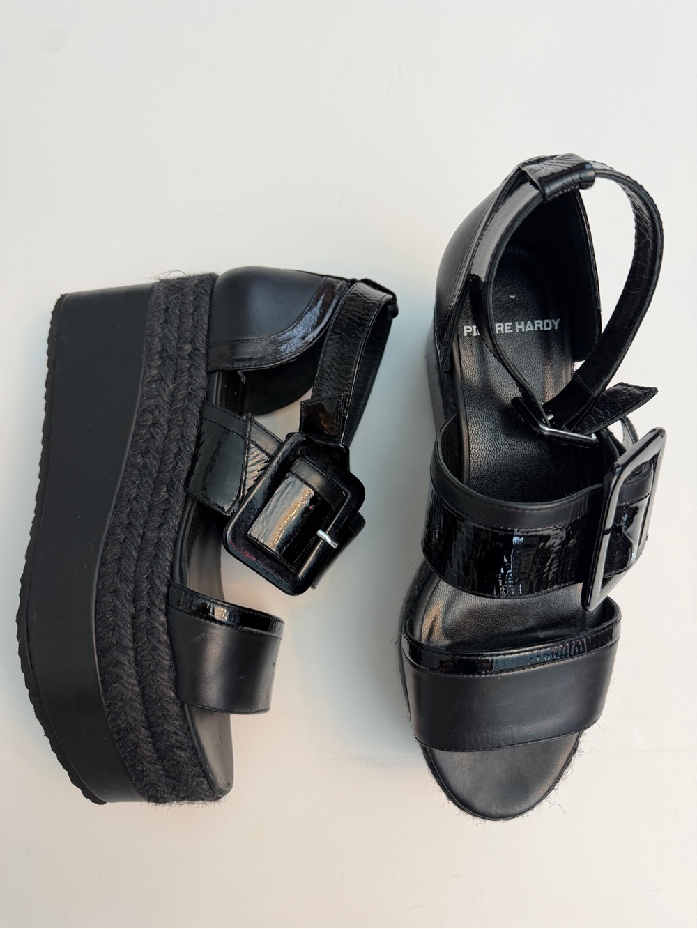 PIERRE HARDY Alpha Sun Espadrille Wedge Sandals, Size 37 (US 7.5)